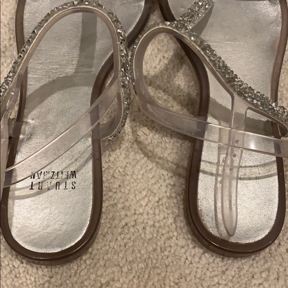 Stuart Weitzman Teezer Crystal Jelly Sandal - Picture 3 of 5